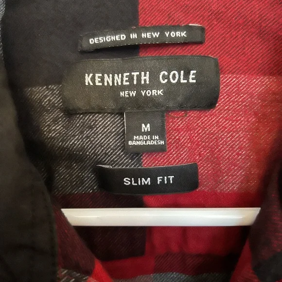 Kenneth Cole flannel Sz M - Picture 2 of 3